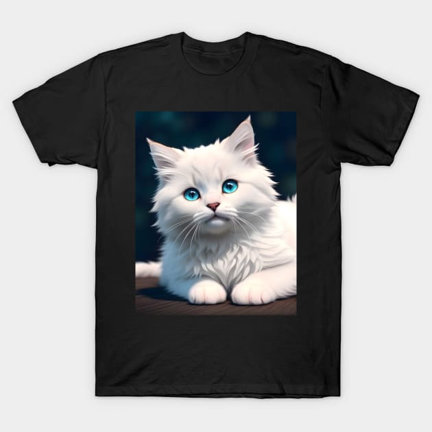 Adorable Kitten - Modern digital art T-Shirt by Ai-michiart